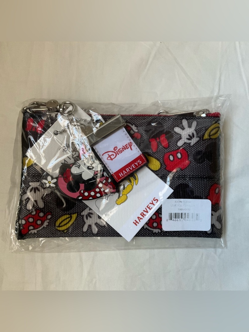 New Harveys Disney Mickey & Minnie Mouse Love You To Pieces Coin Purse